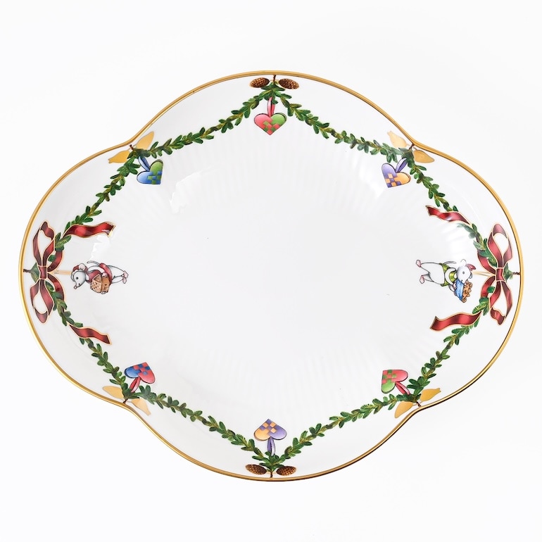 ロイヤルコペンハーゲン スターフルーテッド クリスマス ディッシュ 17.5cm×14cm 日本未発売 2503353(1055053) 北欧食器 洋食器 名入れ可有料 【スペシャルラッピング660円(別売り)】