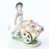 LLADRO リヤドロ バルコニーの朝 花と少女 陶器人形 置物　インテリア ld1006658_3.jpg