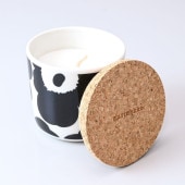 マリメッコ marimekko キャンドルホルダー Unikko Scented ウニッコ ブラック×ホワイト 072042 190 インテリア オブジェ 置物 北欧雑貨 北欧デザイン【スペシャルラッ