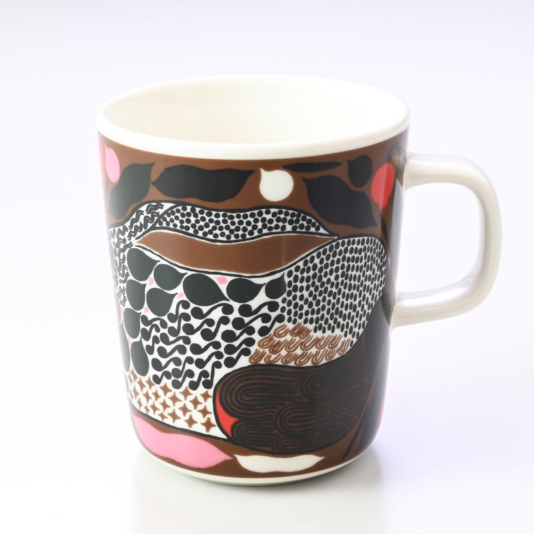 【名入れ可有料】マリメッコ marimekko マグカップ コップ 250ml Rusakko ルサッコ ブラウン×レッド 072026 186  北欧食器 洋食器【スペシャルラッピング660円(別売り)】