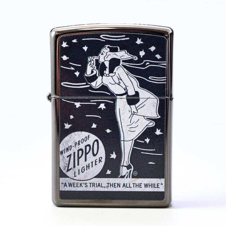 ZIPPO ジッポー ライター ジッポ Windy Design ブラック系 48456 名入れ可有料<br>クロネコゆうパケット限定