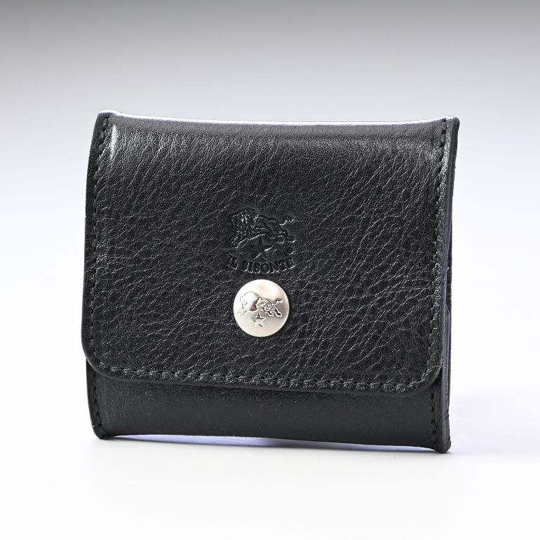 イルビゾンテ IL BISONTE コインケース 小銭入れ カウハイドレザー ボックス 小銭入れ ブラック C0774 P 153N【スペシャルラッピング660円(別売り)】