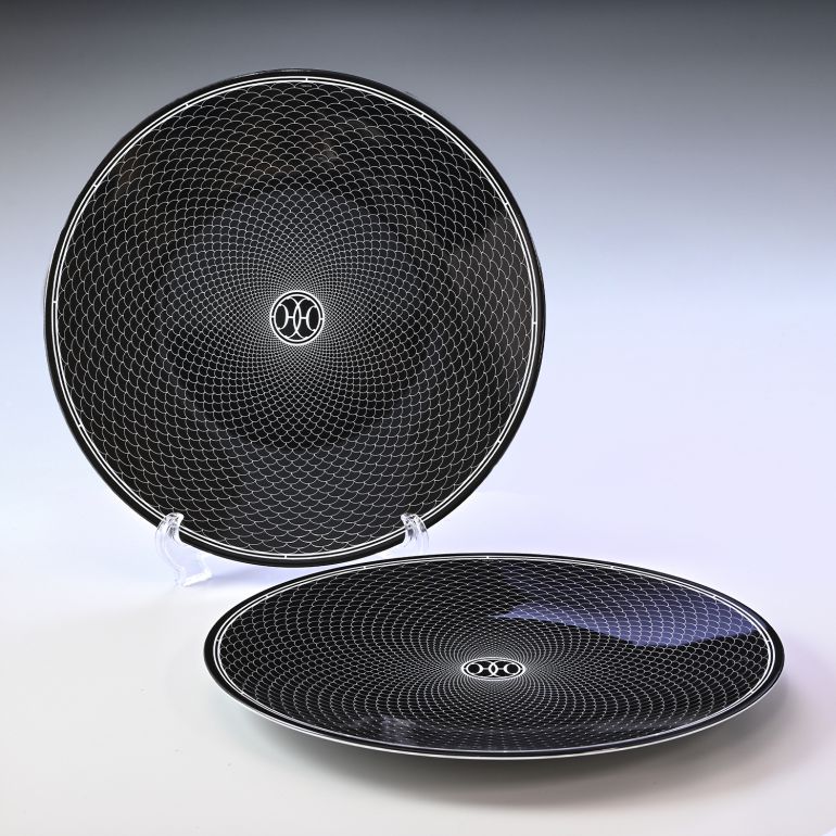 エルメス HERMES H DECO Hデコ オーバルプラッター ミディアム モデル プレート ペア 32cm アッシュデコ ブラック 37063P 大皿 洋食器  【スペシャルラッピング1100円(別売り)】