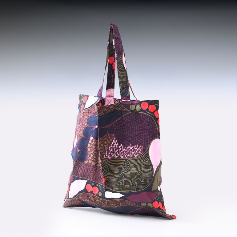 マリメッコ marimekko トートバッグ レディース A4サイズ ファブリック Pieni Rusakko ピエニ ルサッコ ブラウン×ピンク 071971 530 名入れ 刺しゅう可有料 北欧雑貨 北欧デザイン【スペシャルラッピング660円(別売り)】