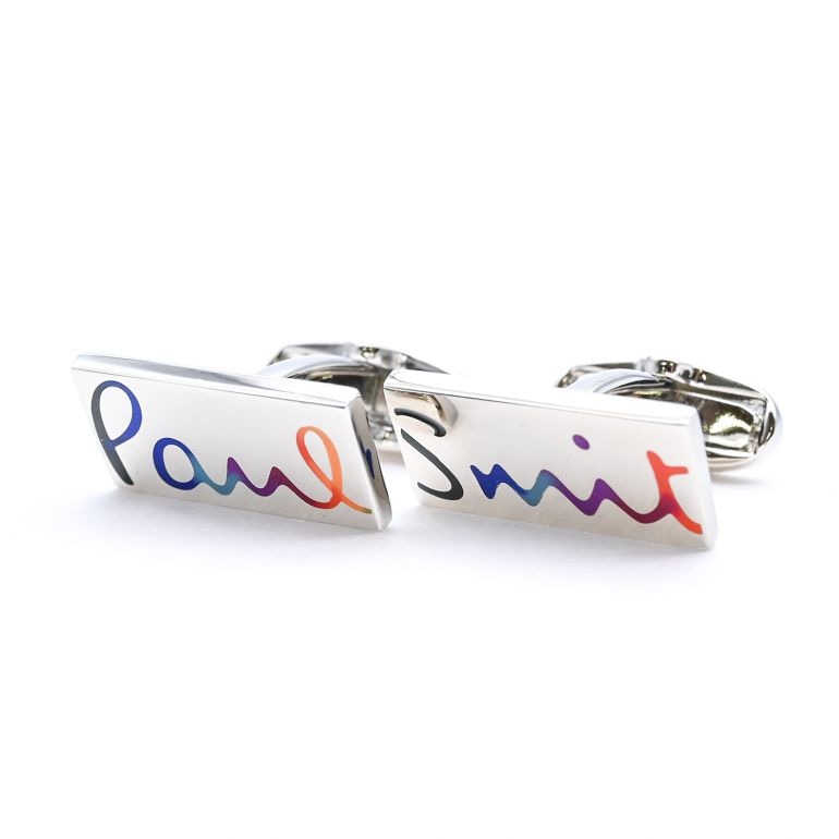 ポールスミス Paul Smith カフス メンズ カフリンクス カフスボタン ロゴ マルチカラー シルバー CUFF/JMULT 92