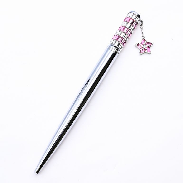 スワロフスキー SWAROVSKI ボールペン 2023年限定 Celebration 星チャーム ピンク クローム プレーティング 5653398 名入れ有料可 名入れギフト ボールペン 文房具【スペシャルラッピング660円(別売り)】
