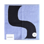 マリメッコ marimekko タオル ハンドタオル ミニタオル ハンカチ Seireeni セイレーニ ダークブルー×ライトブルー 072210 500 名入れ 刺しゅう可有料 北欧雑貨 北欧デザイ