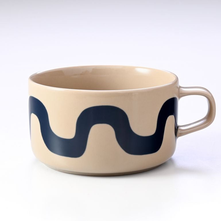 【名入れ可有料】マリメッコ marimekko ティーカップ 250ml Seireeni セイレーニ ダークブルー×テラ 072251 850 北欧食器 洋食器【スペシャルラッピング660円(別売り)】