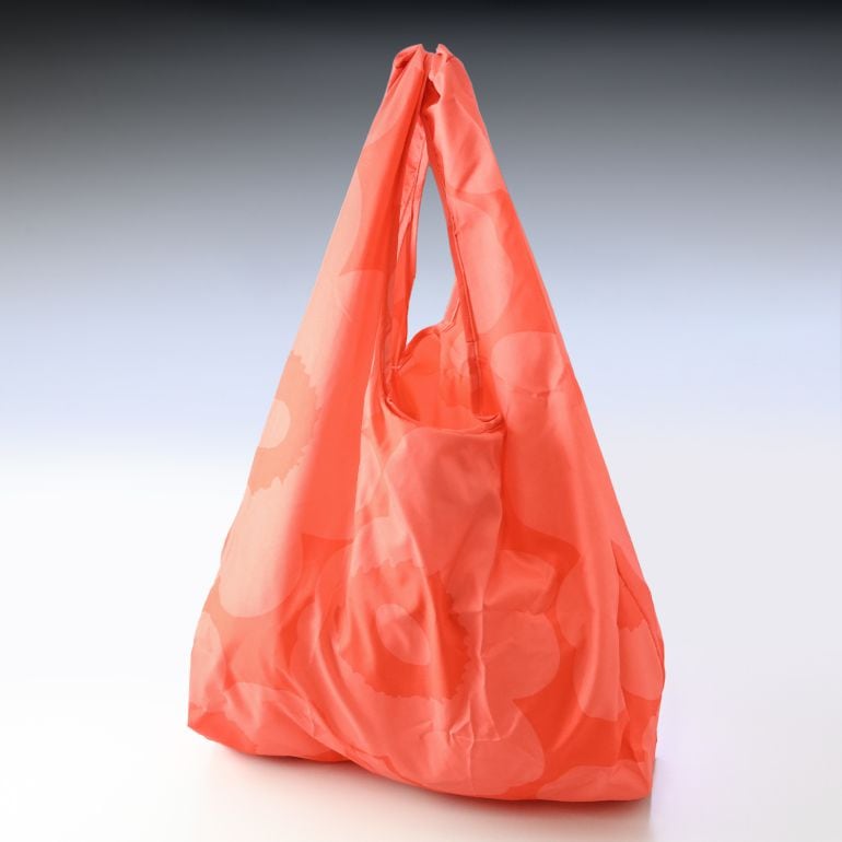 マリメッコ marimekko エコバッグ 買い物袋 スマートバッグ UNIKKO ウニッコ オレンジ 091671 033 名入れ 刺しゅう可有料 北欧雑貨 北欧デザイン【スペシャルラッピング660円(別売り)】