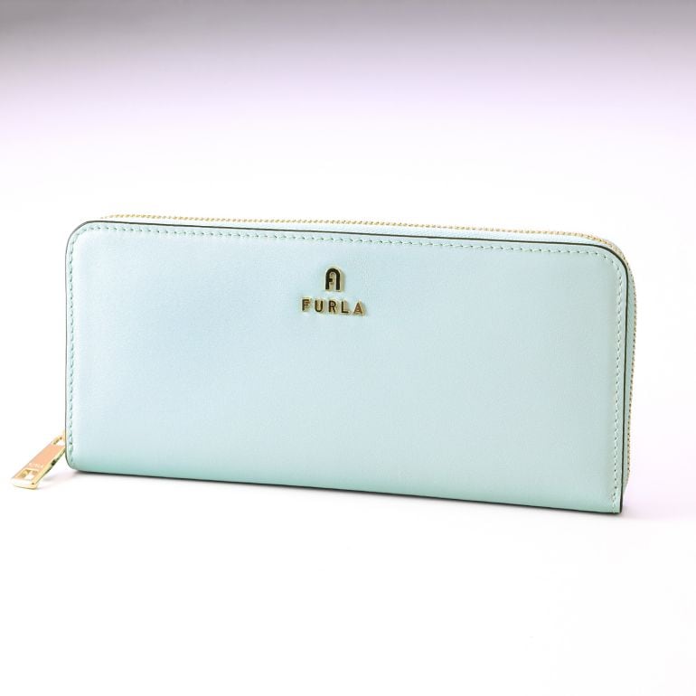 フルラ FURLA 長財布 レディース CAMELIA カメリア ラウンドファスナー ジップアラウンド ミンティー WP00313 AX0733 1859S 箔押し 純正紙袋・リボン付属 【スペシャルラッピング660円(別売り)】