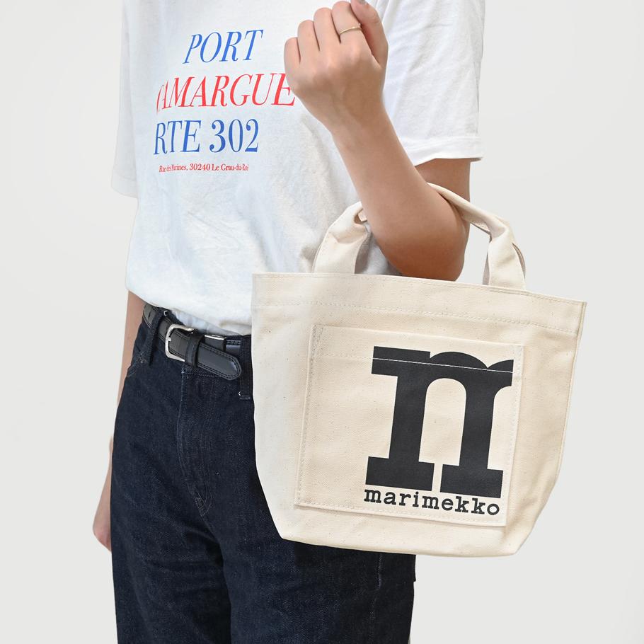 マリメッコ marimekko ミニトートバッグ 舟形 Solid ソリッド オフホワイト 091979 100 北欧雑貨 北欧デザイン