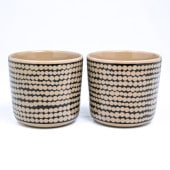 【名入れ可有料】マリメッコ marimekko ラテマグ ペア 2個セット Rasymatto ラシィマット ブラック×テラ 072263 890 北欧食器 洋食器【スペシャルラッピング660円(別売