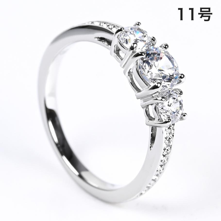 スワロフスキー SWAROVSKI リング 指輪 11号 アトラクトトリロジー Attract Trilogy ラウンドカット シルバー 5656292<br>【スペシャルラッピング660円(別売り)】