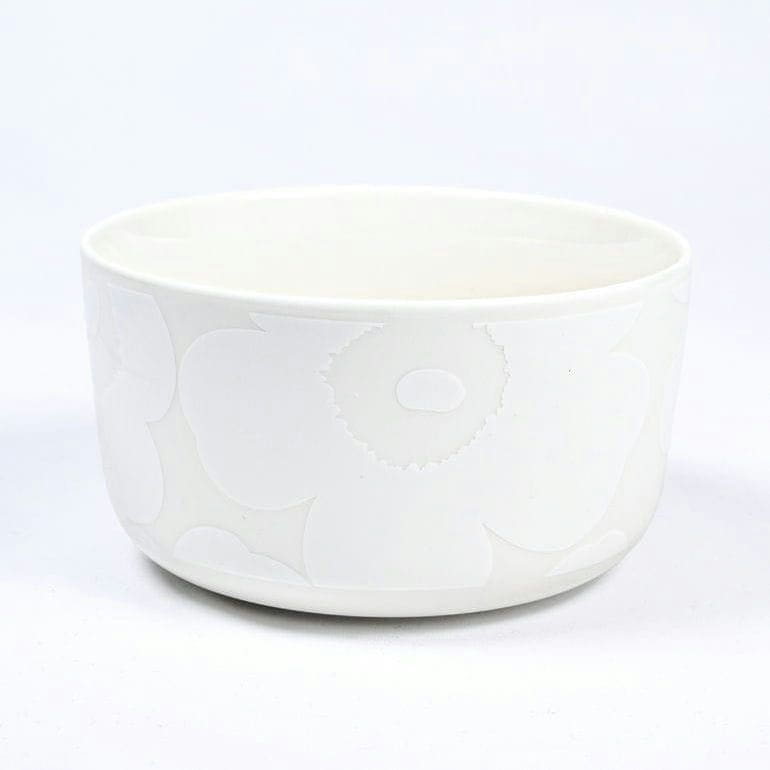 【名入れ可有料】マリメッコ marimekko ボウル 12.5cm 500ml 深鉢 Oiva Unikko ウニッコ ナチュラルホワイト×ホワイト 072591 100 北欧食器 洋食器【スペシャルラッピング660円(別売り)】