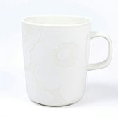 【名入れ可有料】マリメッコ marimekko マグカップ コップ 250ml Oiva Unikko ウニッコ ナチュラルホワイト×ホワイト 072585 100 北欧食器 洋食器【スペシャルラッピ