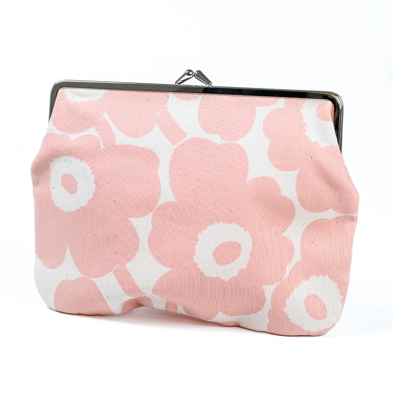 マリメッコ marimekko ポーチ 小物入れ ペンケース がま口 Puolikas Kukkaro Mini Unikko コットン×ピンク 072549 310 北欧雑貨 北欧デザイン
