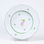 ヘレンド HEREND スーププレート インドの華 洋食器 21cm 皿 手描き