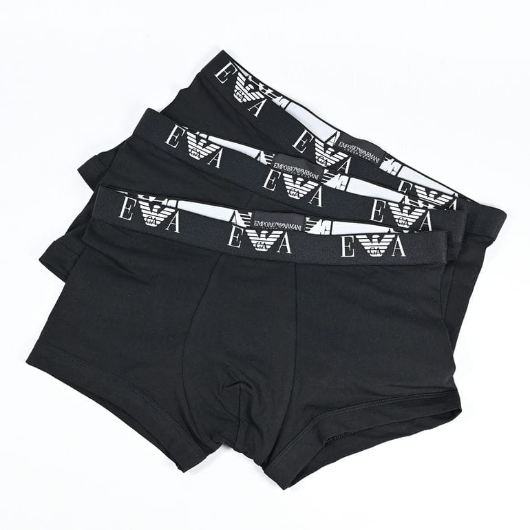 エンポリオ アルマーニ EMPORIO ARMANI 下着 アンダーウェア ボクサーパンツ メンズ 3パック ブラック 111357 CC715 21320【スペシャルラッピング660円(別売り)】