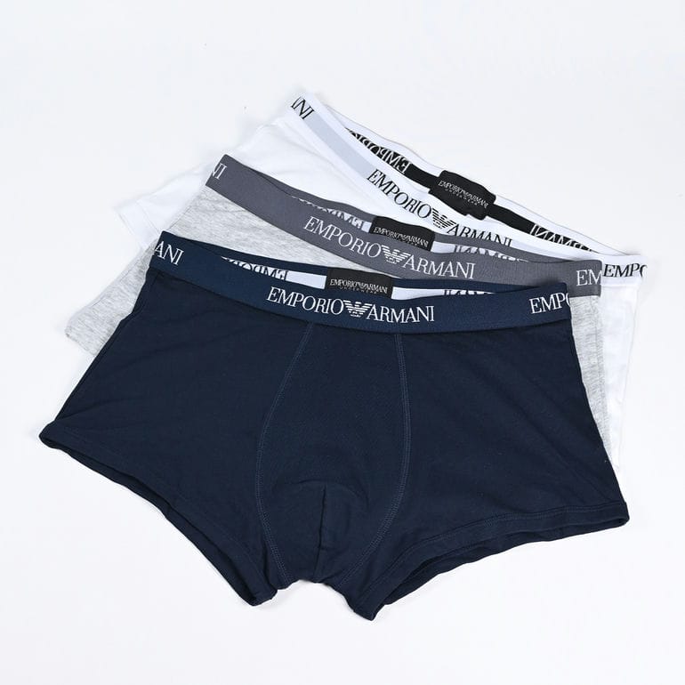 エンポリオ アルマーニ EMPORIO ARMANI 下着 アンダーウェア ボクサーパンツ メンズ 3パック ブラック ホワイト グレー 111610 CC722 40510【スペシャルラッピング660円(別売り)】