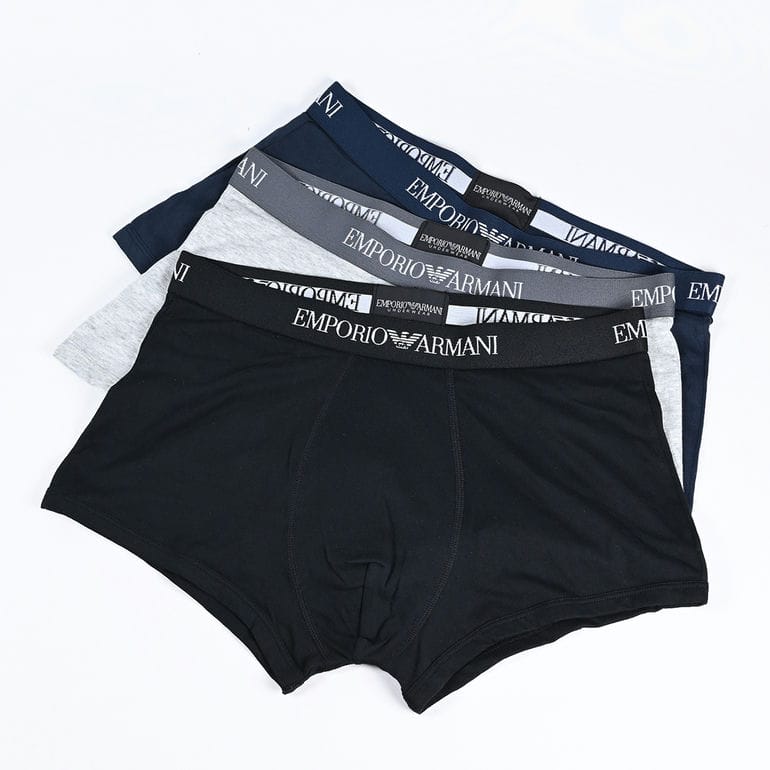 エンポリオ アルマーニ EMPORIO ARMANI 下着 アンダーウェア ボクサーパンツ メンズ 3パック ブラック ネイビー グレー 111610 CC722 94235【スペシャルラッピング660円(別売り)】