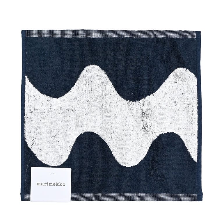 マリメッコ marimekko ハンドタオル 30×30cm ミニタオル ハンカチ Lokki ロッキ カモメ ダークブルー×オフホワイト 70947 150 北欧雑貨 北欧デザイン 母の日 名入れ刺しゅう可有料 工賃別売り ネコポス限定 送料無料<br>【スペシャルラッピング660円(別売り)】