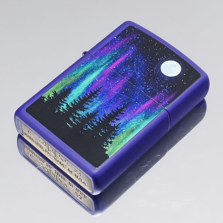 ZIPPO ジッポー ライター ジッポ ナイト・イン・ザ・フォレスト パープル 48565 喫煙具 煙草 たばこ 名入れ可有料<br>クロネコゆうパケット限定