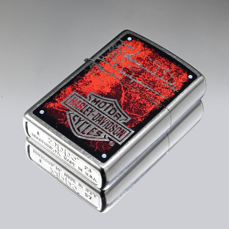 ZIPPO ジッポー ライター ジッポ ハーレーダビッドソン ストリート クロームロゴ ブラウン系 49658 喫煙具 煙草 たばこ 名入れ可有料<br>ネコポス限定