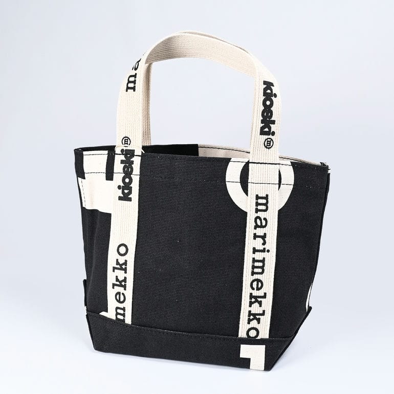 マリメッコ marimekko トートバッグ Carrier Mini Marimerkki キャリア ミニ マリマルキ レディース ブラック×ホワイト 92250 092250 910 母の日 北欧雑貨 北欧デザイン