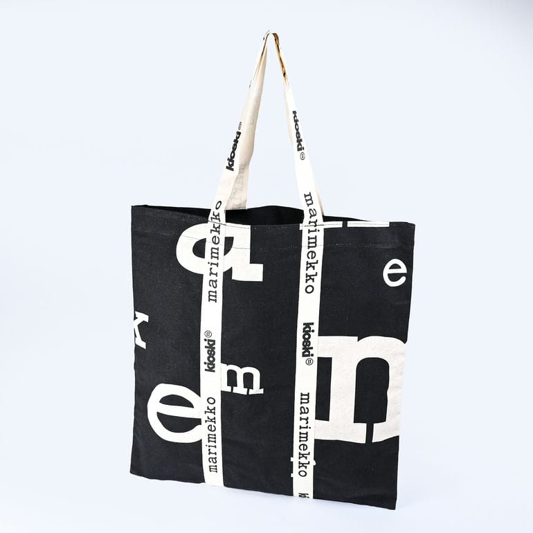 マリメッコ marimekko トートバッグ Carrier Midi Marimerkki キャリア ミディ マリマルキ レディース ブラック×ホワイト 92251 092251 910 母の日 北欧雑貨 北欧デザイン