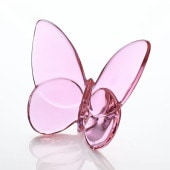 バカラ BACCARAT クリスタルフィギュア ラッキーバタフライ ピンク 2814724 高級 置物 オブジェ インテリア 蝶 熨斗対応 【スペシャルラッピングB対応(別売り)】