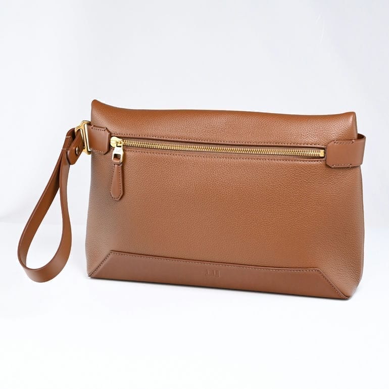 ダンヒル dunhill クラッチバッグ ジップポーチ セカンドバッグ 1893 ハーネス メンズ ブラウン 23R3103GN251