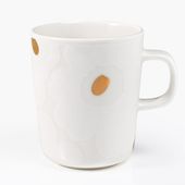 【名入れ可有料】マリメッコ marimekko マグカップ コップ 250ml Unikko ウニッコ ホワイト×ゴールド 72869 072869 120 北欧食器 洋食器 北欧デザイン テーブルウ