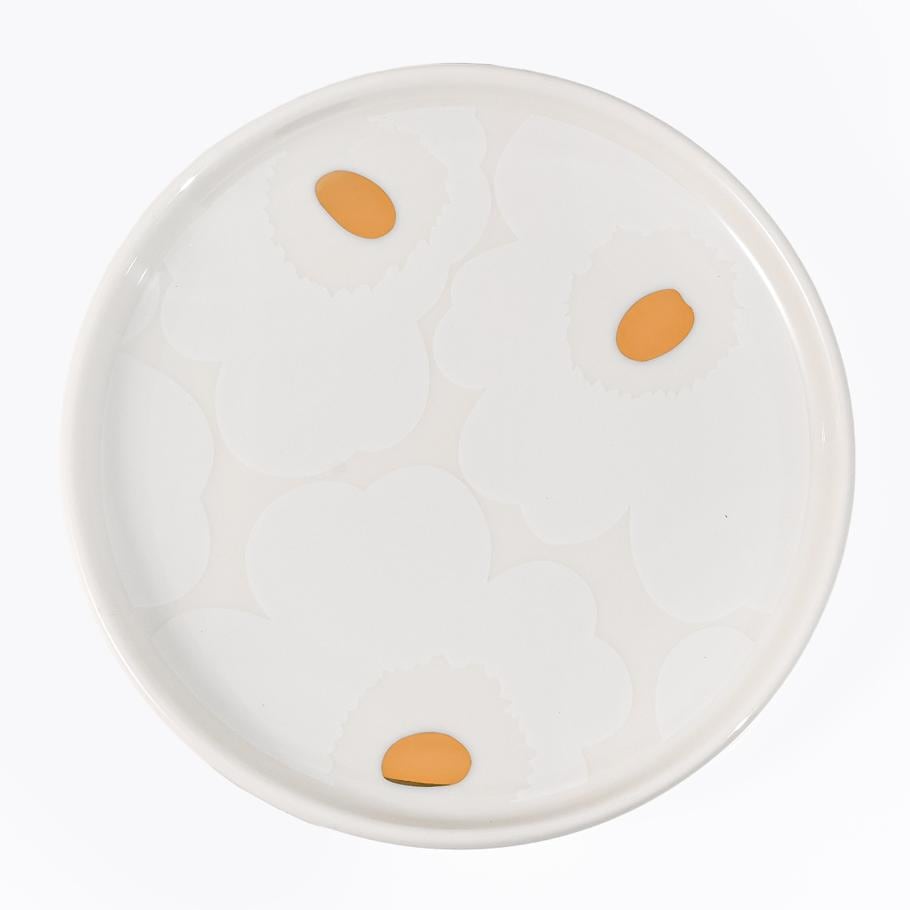 【名入れ可有料】マリメッコ marimekko プレート スモール 13.5cm Unikko ウニッコ ホワイト×ゴールド 72868 072868 120 北欧食器 洋食器 北欧デザイン 小皿 テーブルウエア 【スペシャルラッピング660円(別売り)】