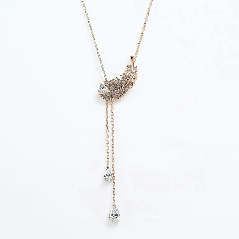 スワロフスキー SWAROVSKI ネックレス 2023AW Nice Yペンダント クリア×ローズゴールド 5663485 ジュエリー【スペシャルラッピング660円(別売り)】