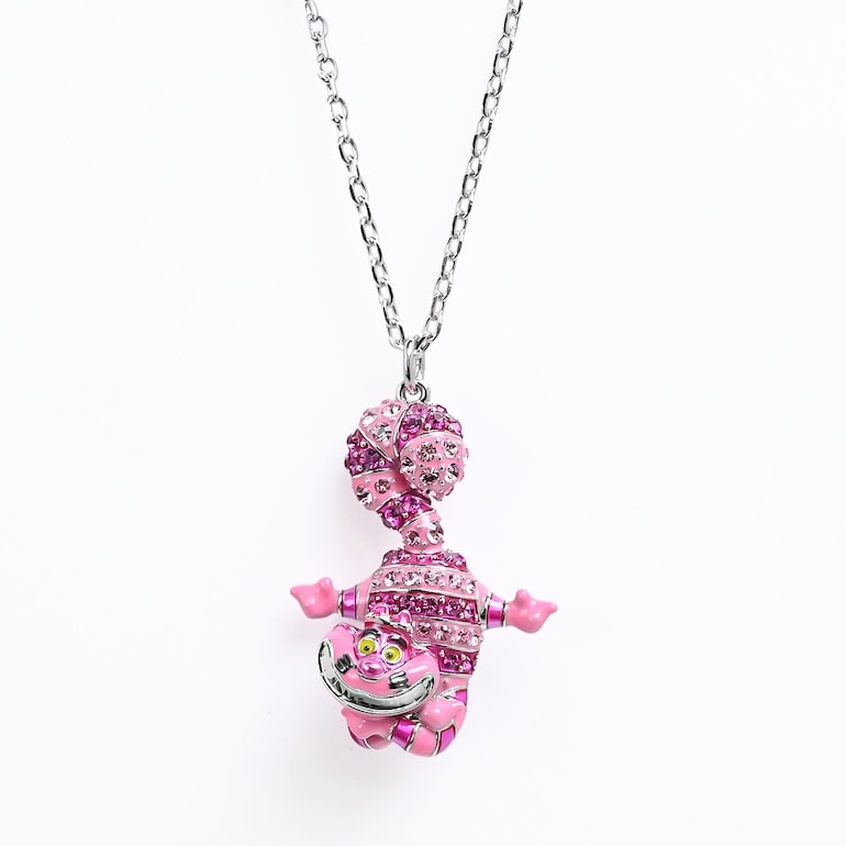スワロフスキー SWAROVSKI ネックレス Disney ディズニー 不思議の国のアリス チェシャ猫 ペンダント ピンク系×シルバー 5682809 ジュエリー キャット【スペシャルラッピング660円(別売り)】