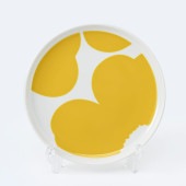 【名入れ可有料】マリメッコ marimekko プレート 13.5cm Unikko ウニッコ ホワイト×イエロー 73175 073175 120 【スペシャルラッピング660円(別売り)】 小皿 