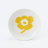 マリメッコ marimekko プレート ミニ 8.5cm Unikko ウニッコ ホワイト×イエロー 73209 073209 120 【スペシャルラッピング660円(別売り)】 小皿 スモール テ