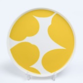 【名入れ可有料】マリメッコ marimekko プレート 20cm Unikko ウニッコ ホワイト×イエロー 73176 073176 120 【スペシャルラッピング660円(別売り)】 中皿 テー