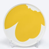 【名入れ可有料】マリメッコ marimekko プレート 25cm Unikko ウニッコ ホワイト×イエロー 73177 073177 120 【スペシャルラッピング660円(別売り)】 大皿 テー