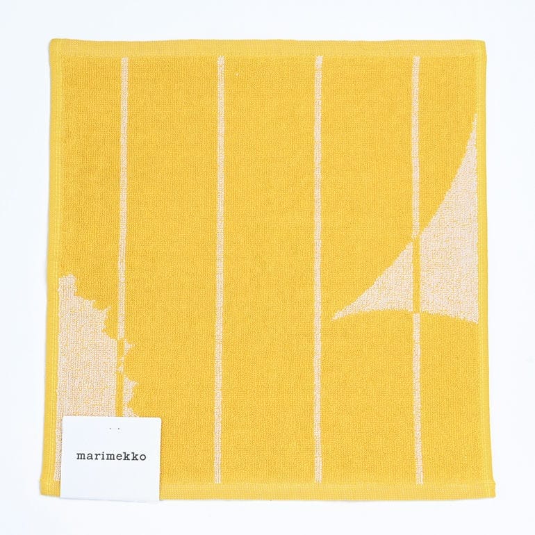 【刺しゅう名入れ可有料】マリメッコ marimekko ハンドタオル 30cm ミニタオル ハンカチ Vesi Unikko ヴェシ ウニッコ ホワイト×イエロー 73059 073059 120 北欧雑貨 北欧デザイン 【スペシャルラッピング660円(別売り)】