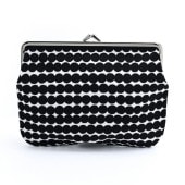 【刺しゅう名入れ可有料】マリメッコ marimekko 小物入れ ポーチ コスメポーチ 化粧ポーチ ペンケース がま口 プリオカス クッカロ ラシィマット ブラック 47829 047829 190 