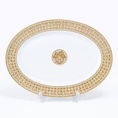 エルメス HERMES食器 大皿プレートお皿 モザイク プラチナ タルトプレート