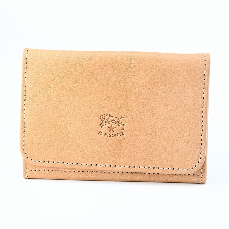 【名入れ可有料】イルビゾンテ IL BISONTE カードケース メンズ レディース バケッタレザー ナチュラル SCC121PV0005NA106B