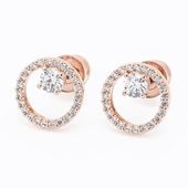 スワロフスキー SWAROVSKI ピアス Una ドロップピアス クリア ローズ