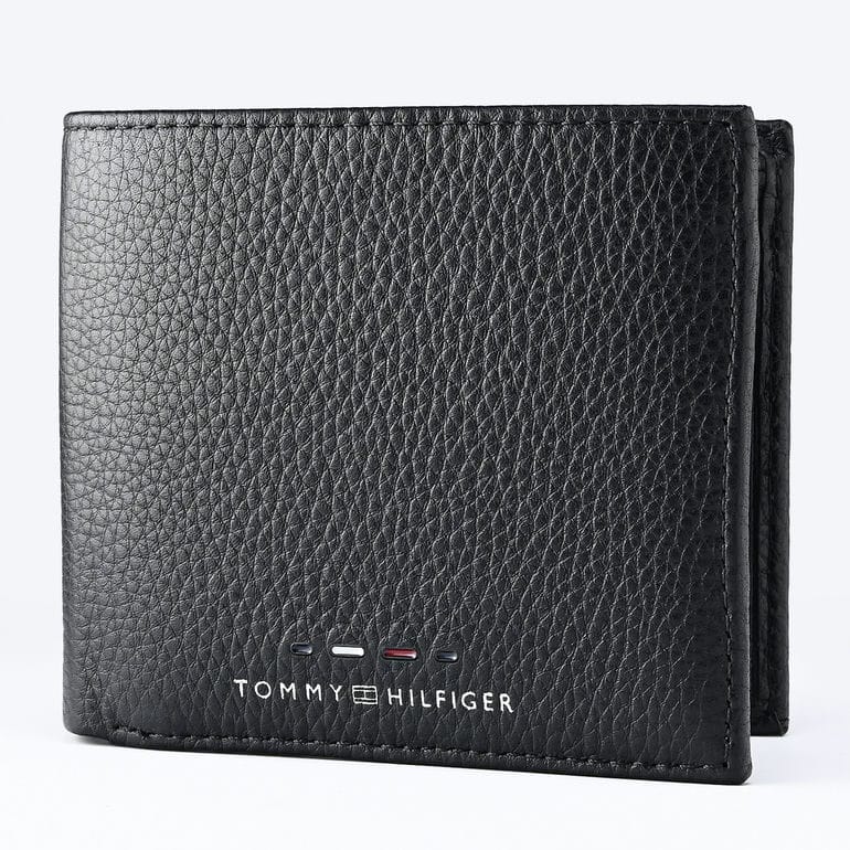 高品質ヨーロッパ輸入モデル トミーヒルフィガー 二つ折り財布 PREMIUM CC AND COIN 小銭入れ付 プレミアム メンズ ブラック AM12762 BDS BLACK