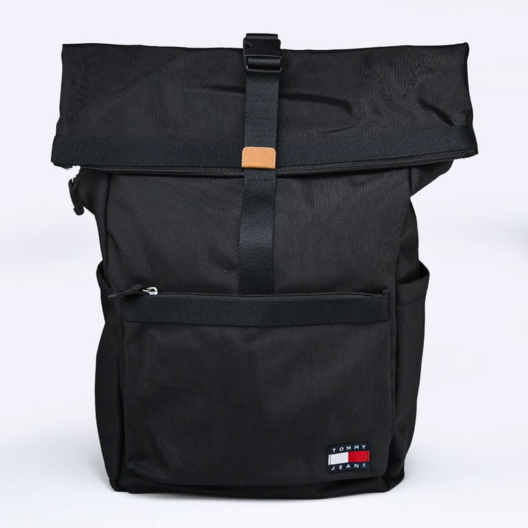 高品質ヨーロッパ輸入モデル トミーヒルフィガー バッグ バックパック リュック TOMMY JEANS ESS DAILY ROLLTOP メンズ ブラック AM12993 BDS BLACK
