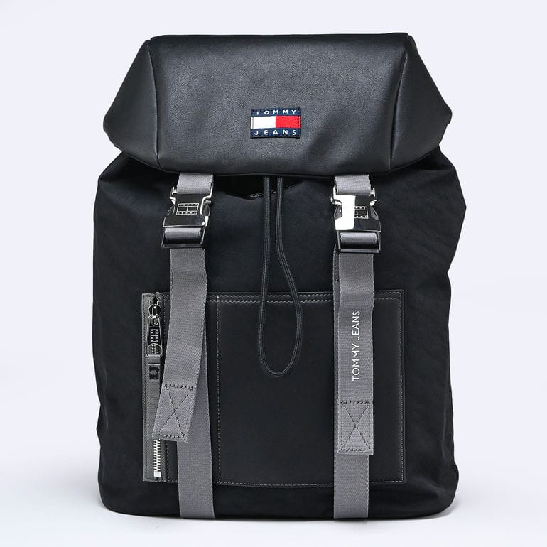 高品質ヨーロッパ輸入モデル トミーヒルフィガー バッグ バックパック リュック TOMMY JEANS SURPLUS FLAP メンズ ブラック AM12627 BDS BLACK
