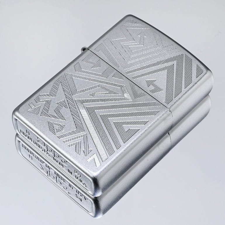 ZIPPO ジッポー ライター ジッポ ライン 矢印デザイン シルバー 46481 喫煙具 煙草 たばこ 名入れ可有料<br>ネコポス限定