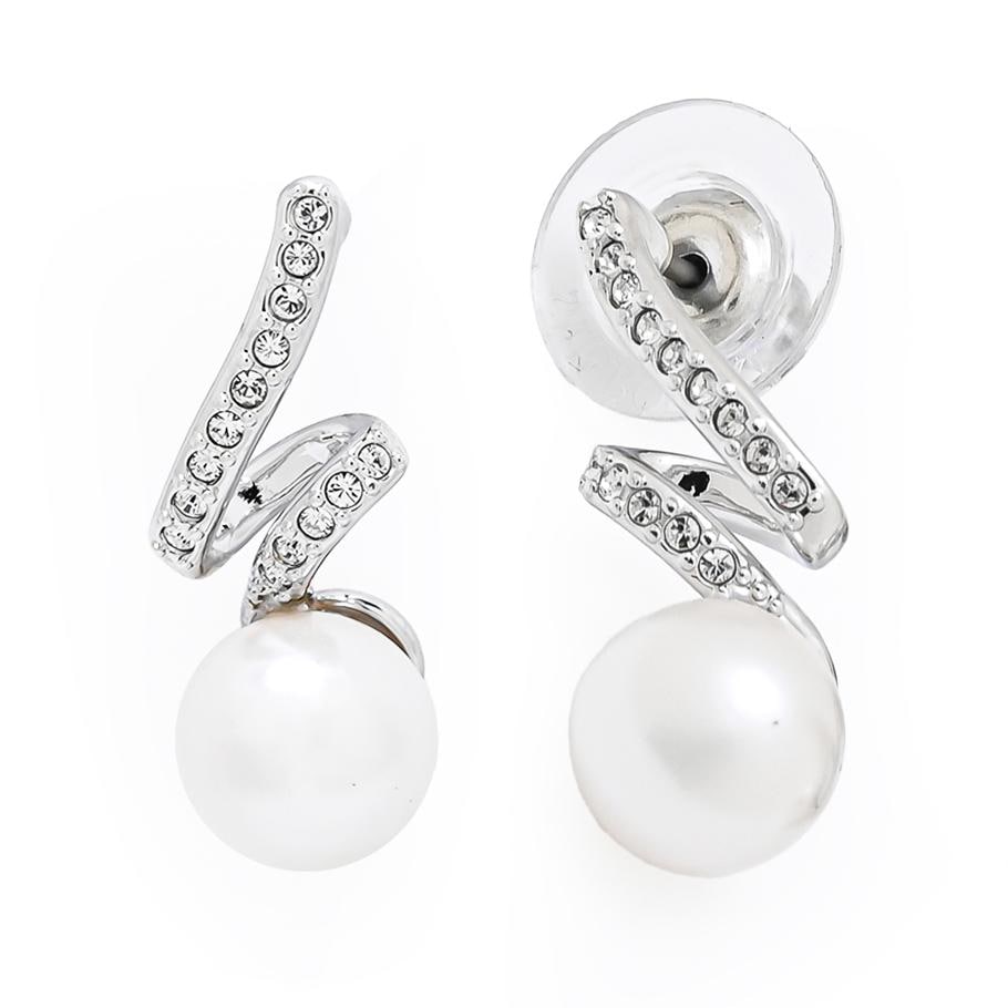 スワロフスキー SWAROVSKI ピアス Gabriella ドロップピアス クリスタルパール クリア シルバー 5528447 ジュエリー アクセサリー【スペシャルラッピング660円(別売り)】