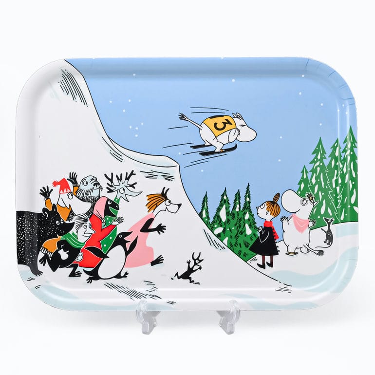 アラビア ARABIA トレイ お盆 2024年 ウィンター 冬限定 ムーミンコレクション スキージャンピング 1074667 洋食器 北欧 雑貨 キッチン フィンランド 陶器